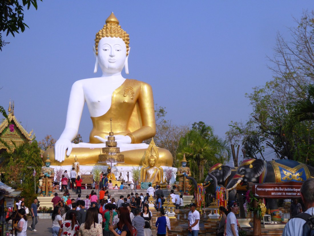 Sunday morning at the temple, praying for a big win at the lottery