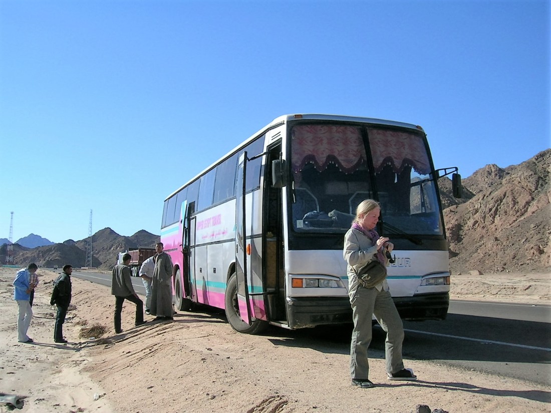 Bus to Abu Simbu, Egypt, 2010